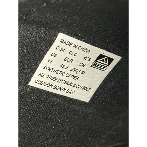 Reef Women's Cushion Bondi Bar Black Strappy Sandal Size 11 - Picture 12 of 12